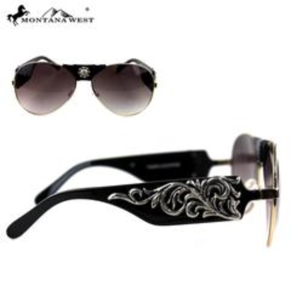 Montana West Accessories - 🆕 Aviator Sunglasses by Montana West Black Gold